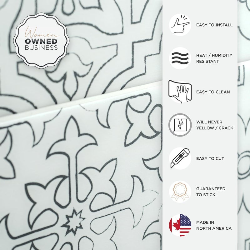 Smart Tiles Peel and Stick Backsplash - 5 Sheets of 9" x 9" - 3D Adhesive Peel and Stick Tile Backsplash for Kitchen, Bathroom, Wall Tile - Image 4